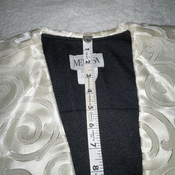 Vintage Long Dress Button Front Womens Classic 12 Collared Melissa Black USA - Picture 6 of 12